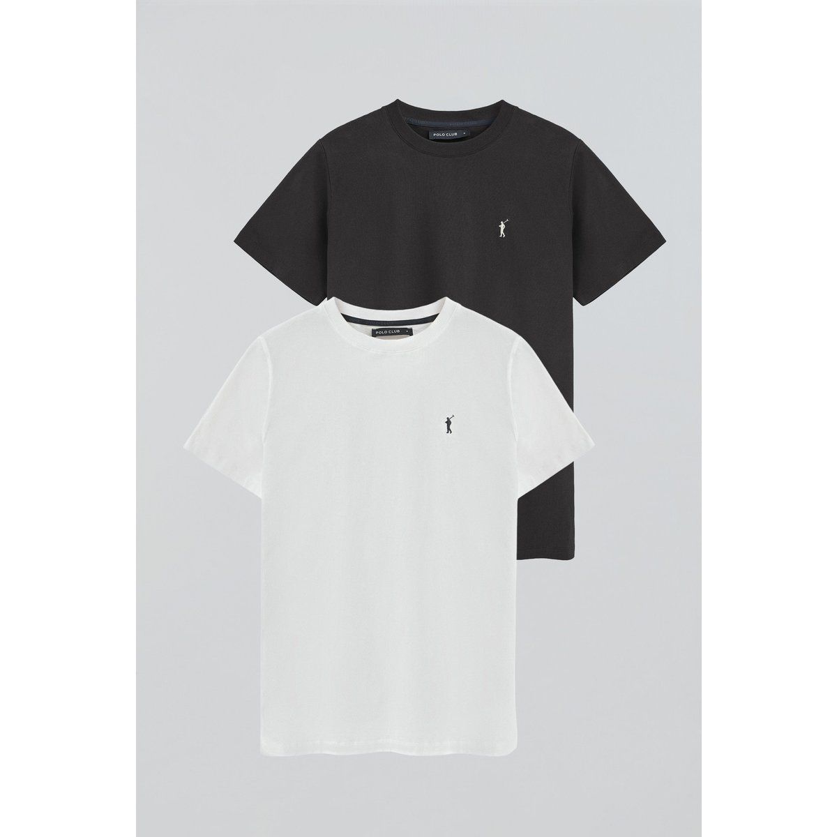 Klassisches Baumwoll-T-Shirt Set mit Rundhalsausschnitt