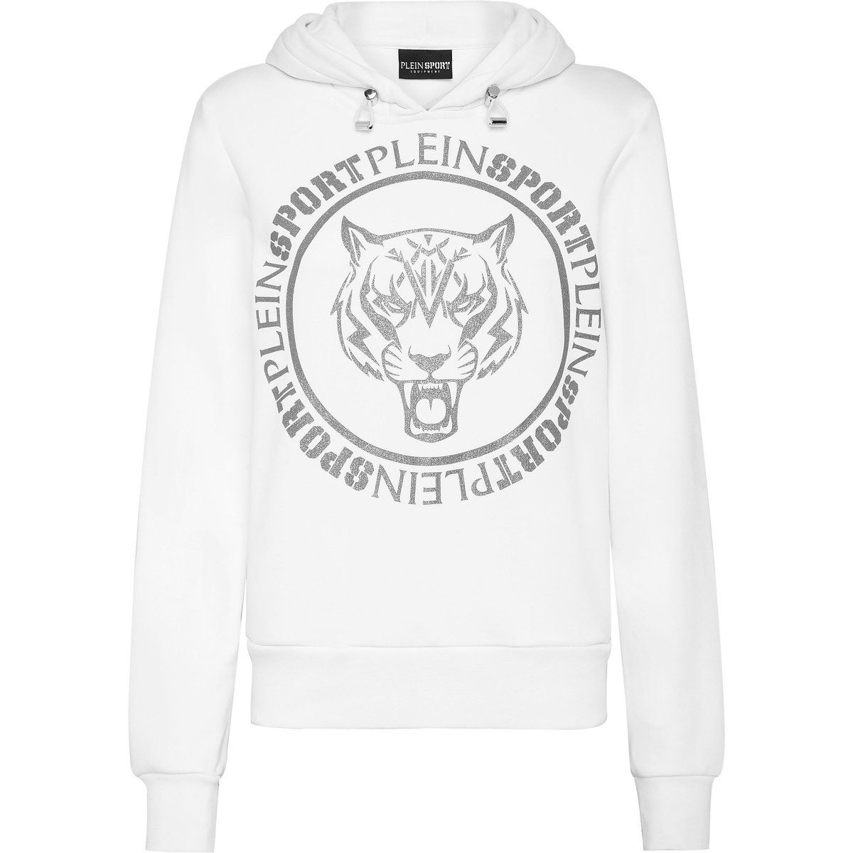 Hoodie mit laminiertem Tiger-Print