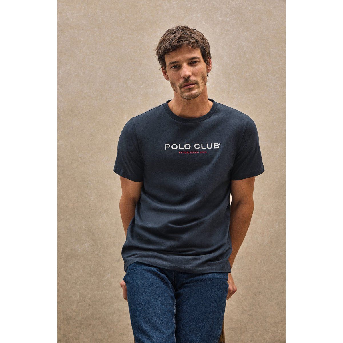 Klassisches T-Shirt mit Logo-Grafik