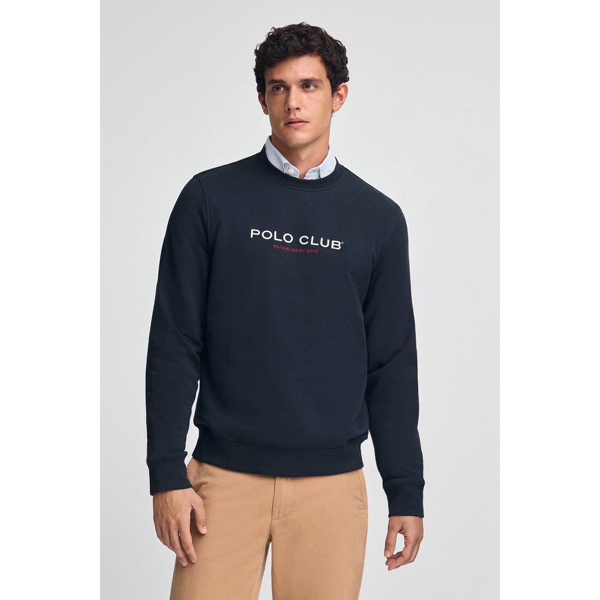 Relaxed Fit Logo Rundhals-Sweatshirt