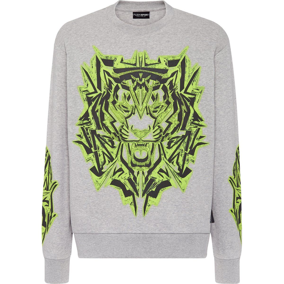 Fleece-Sweatshirt mit Grafikprint und Tiger