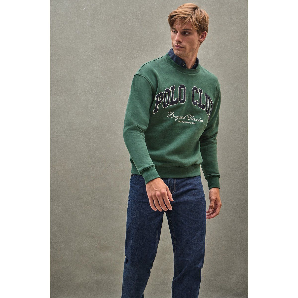 Oversize-Sweatshirt aus Baumwolle mit Logo-Print
