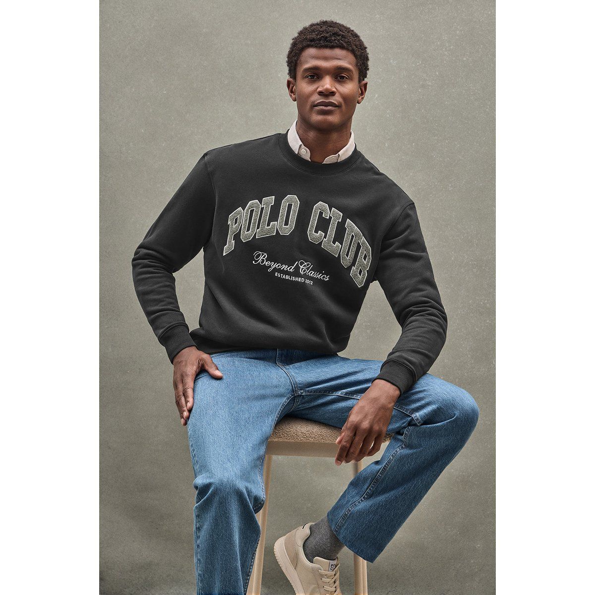 Sweatshirt mit Logo-Print und lockerer Passform