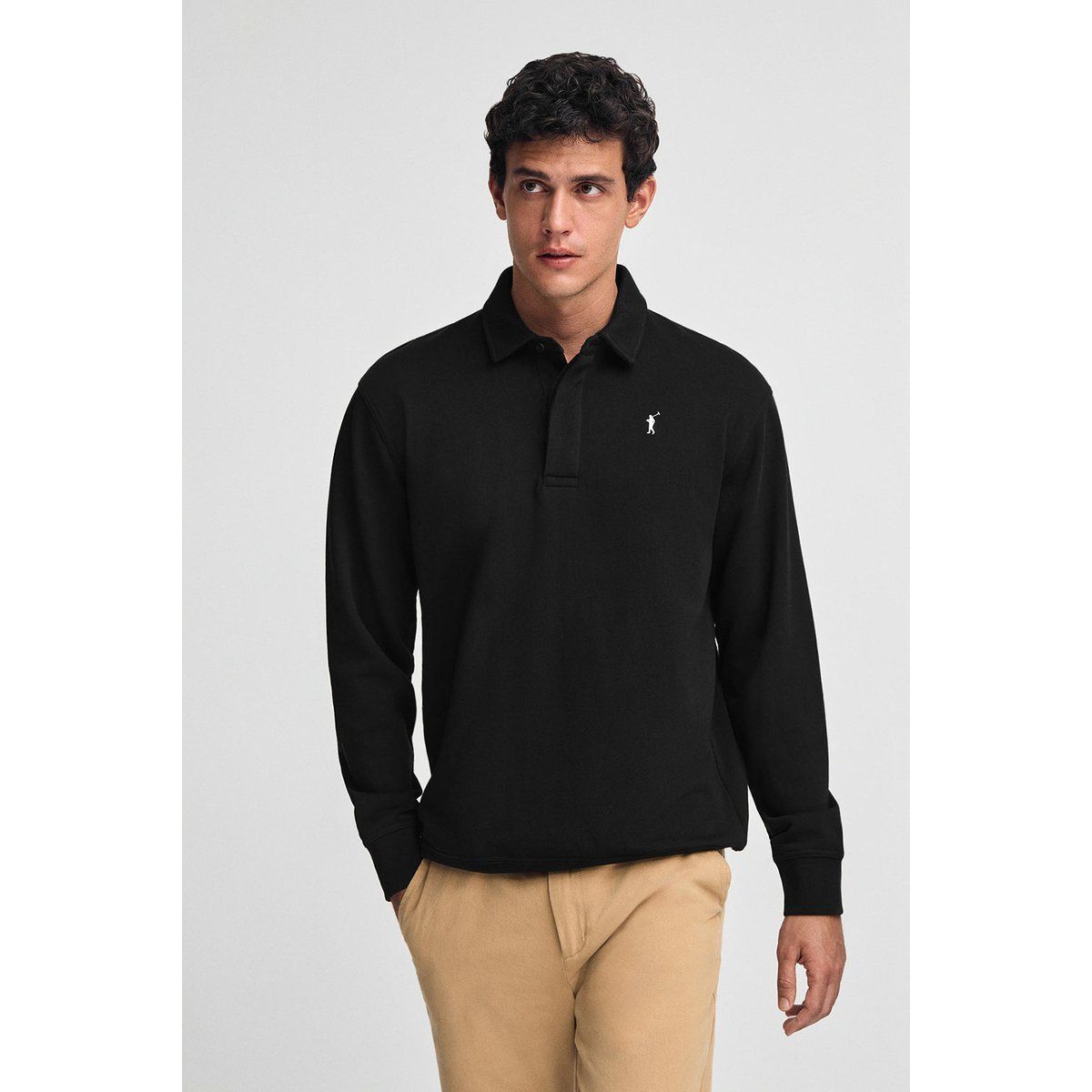 Langarm Polo-Shirt in regulärer Passform