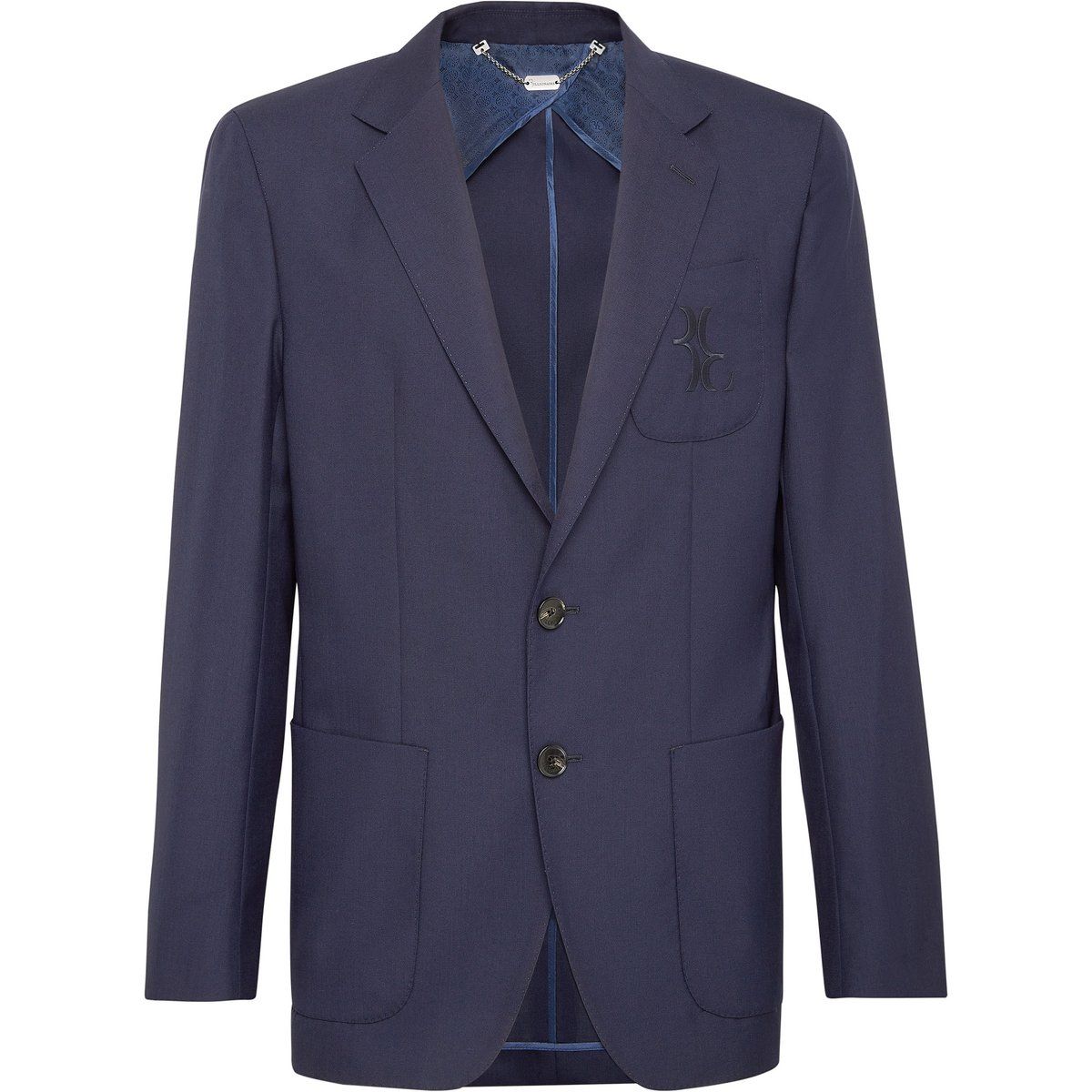 Klassischer Wollblazer mit zwei Knöpfen