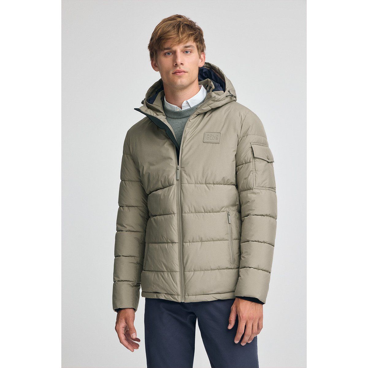Herren Steppjacke mit Kapuze