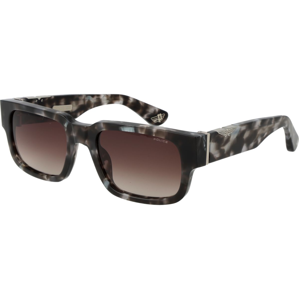 Quadratische Marmorierte Azetat Sonnenbrille