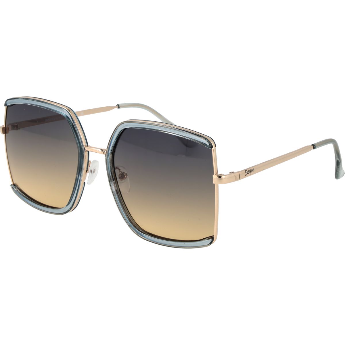 Übergroße, eckige Sonnenbrille mit Farbverlauf