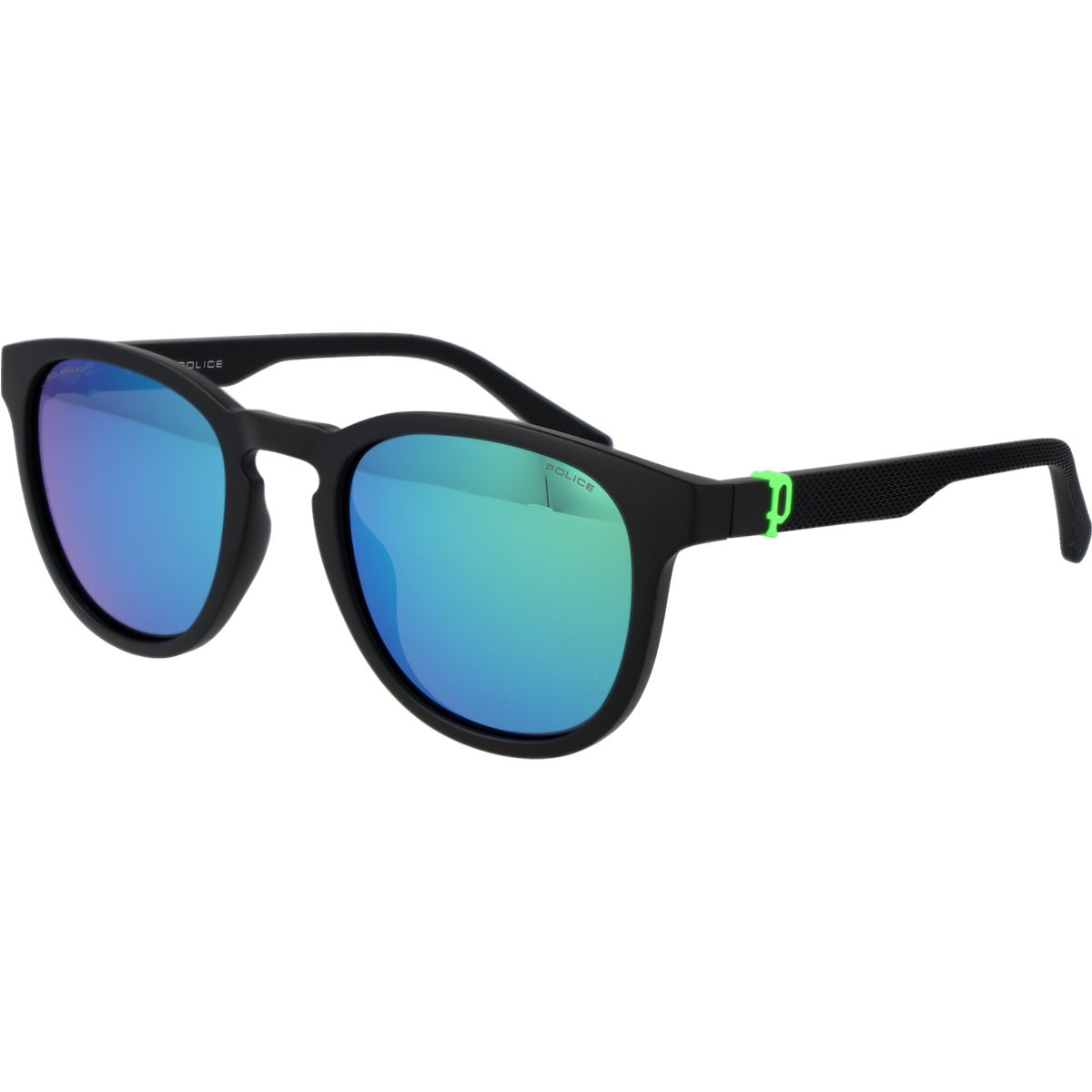 Runde Sonnenbrille mit verspiegelten Gläsern