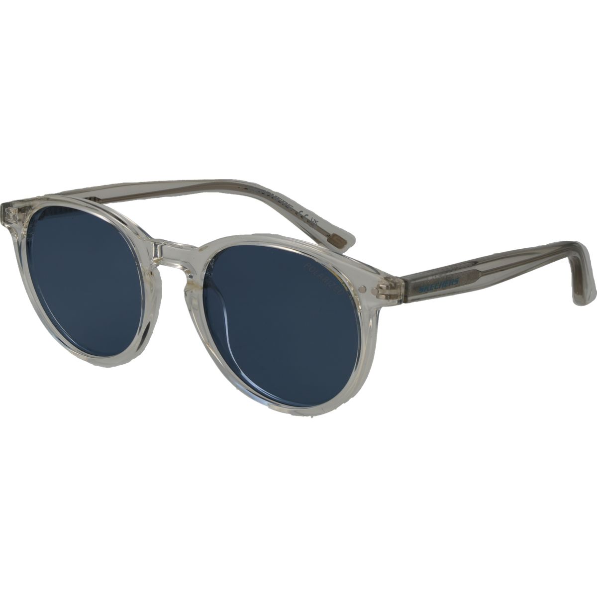 Runde, transparente Sonnenbrille