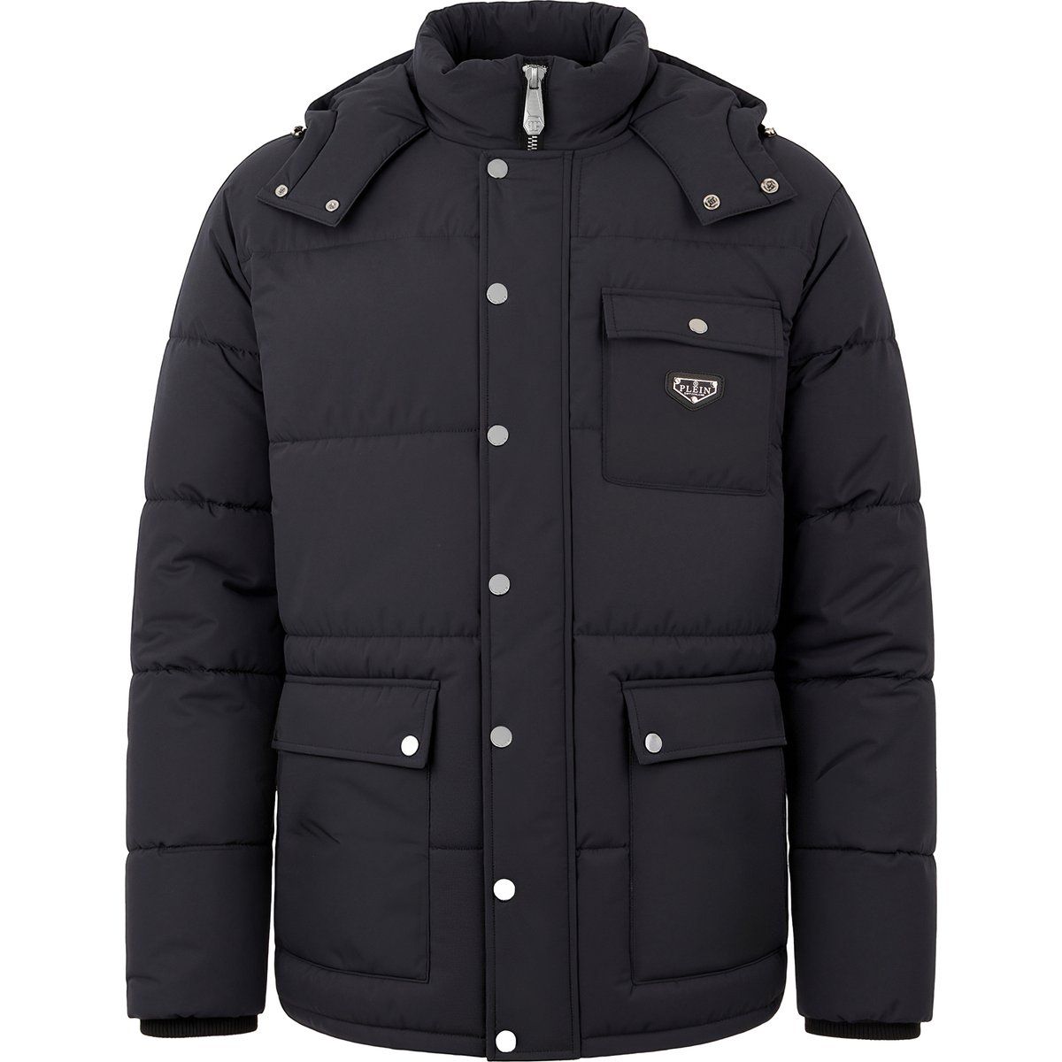 Pufferjacke mit Gothic-Details