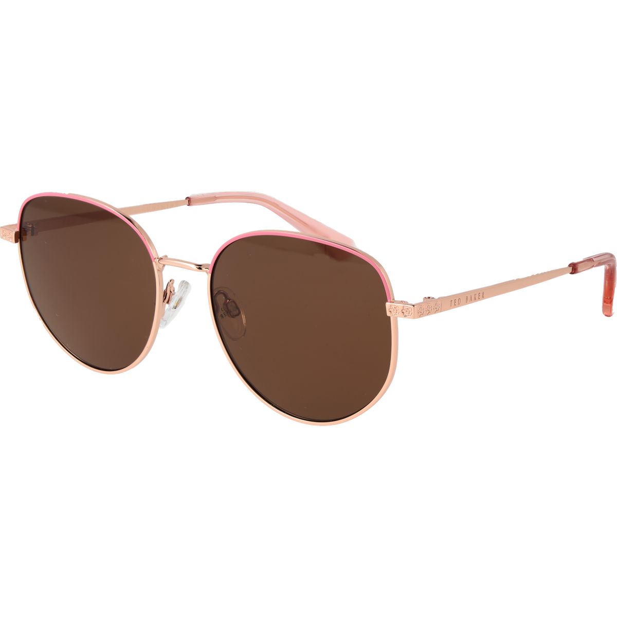 Runde Roségold Sonnenbrille