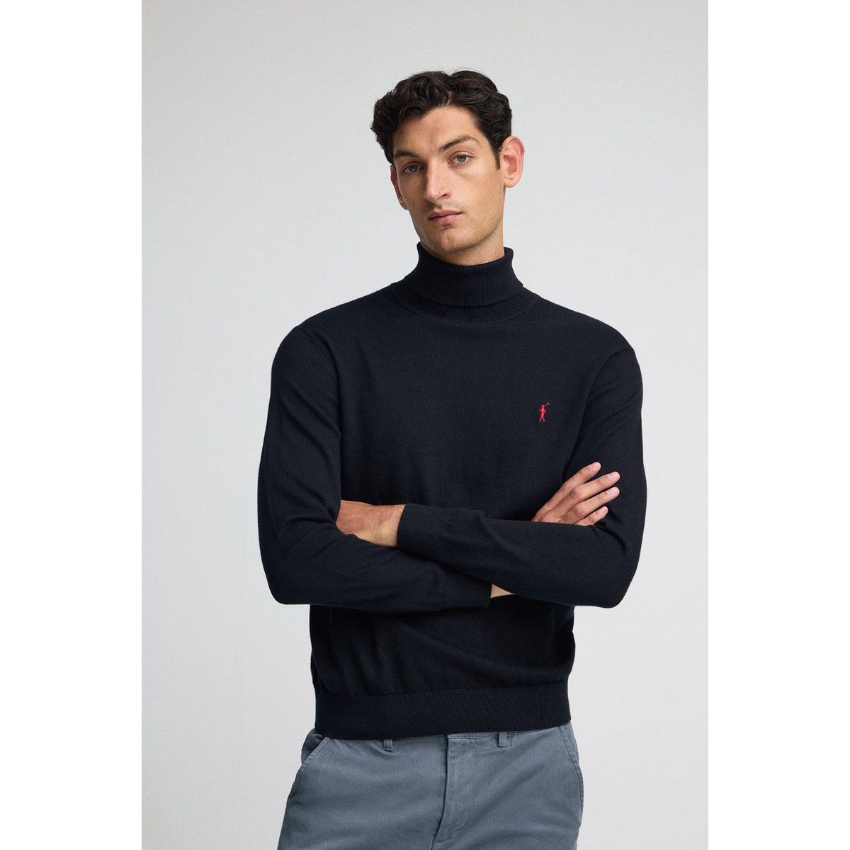 Herren Rollkragenpullover aus Wollmischung
