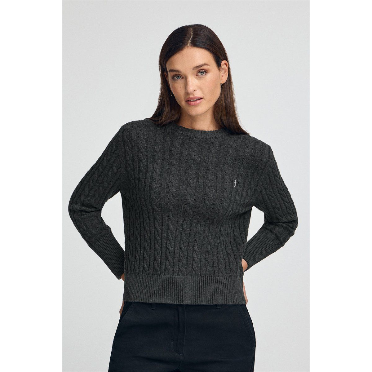 Zopfmuster Wollmischung Pullover