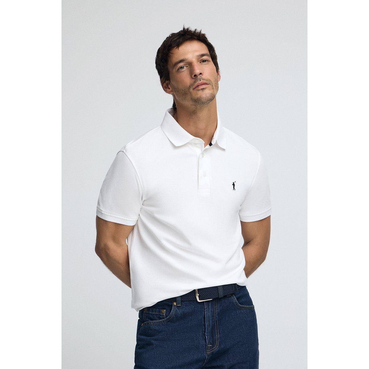 Klassisches Piqué-Baumwoll-Poloshirt