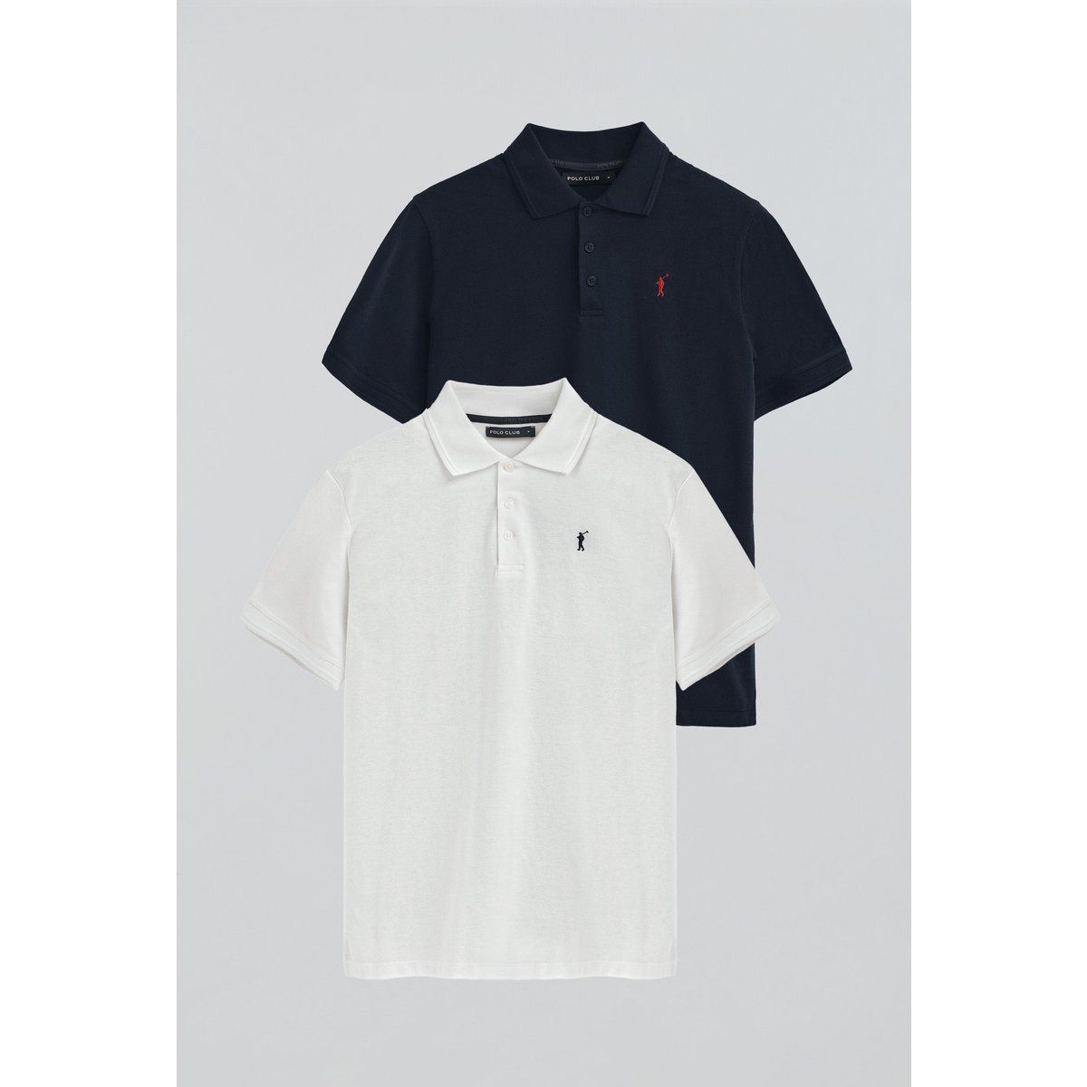 Herren-Piqué-Poloshirt im Doppelpack