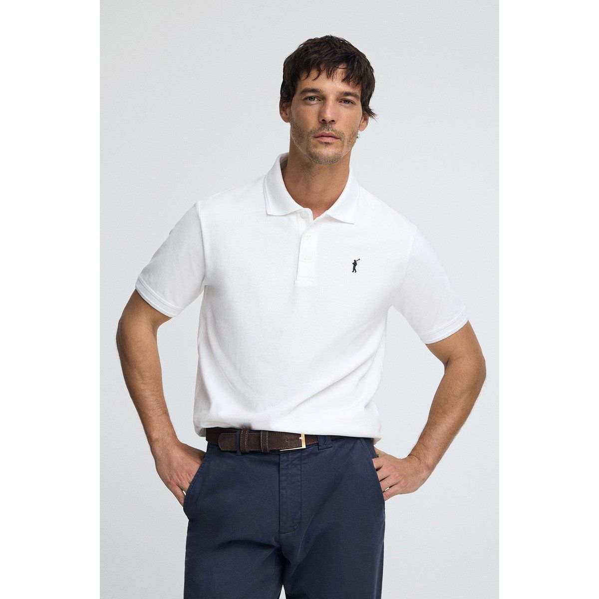 Klassisches Piqué Poloshirt mit Logo