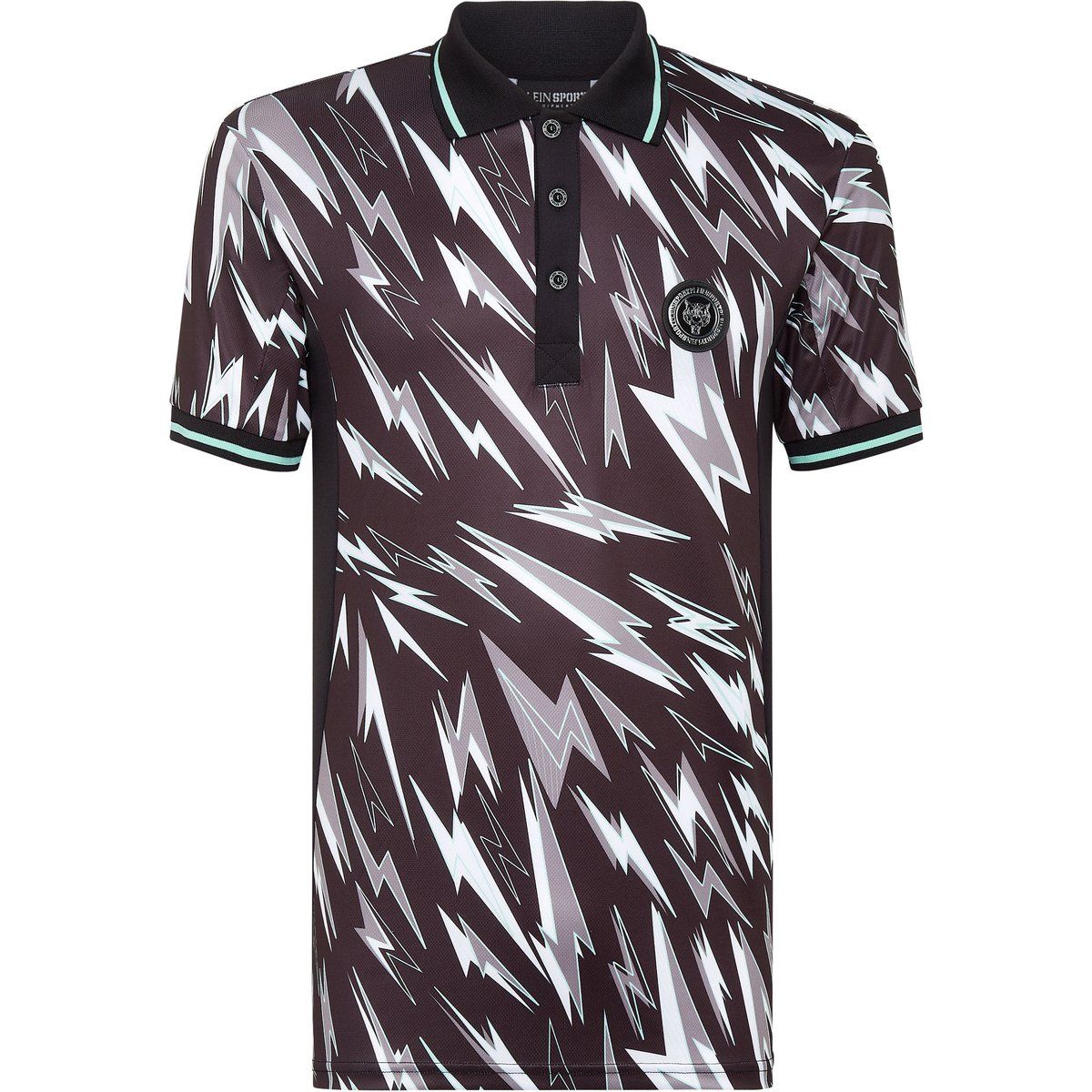 Kurzarm Poloshirt mit Muster