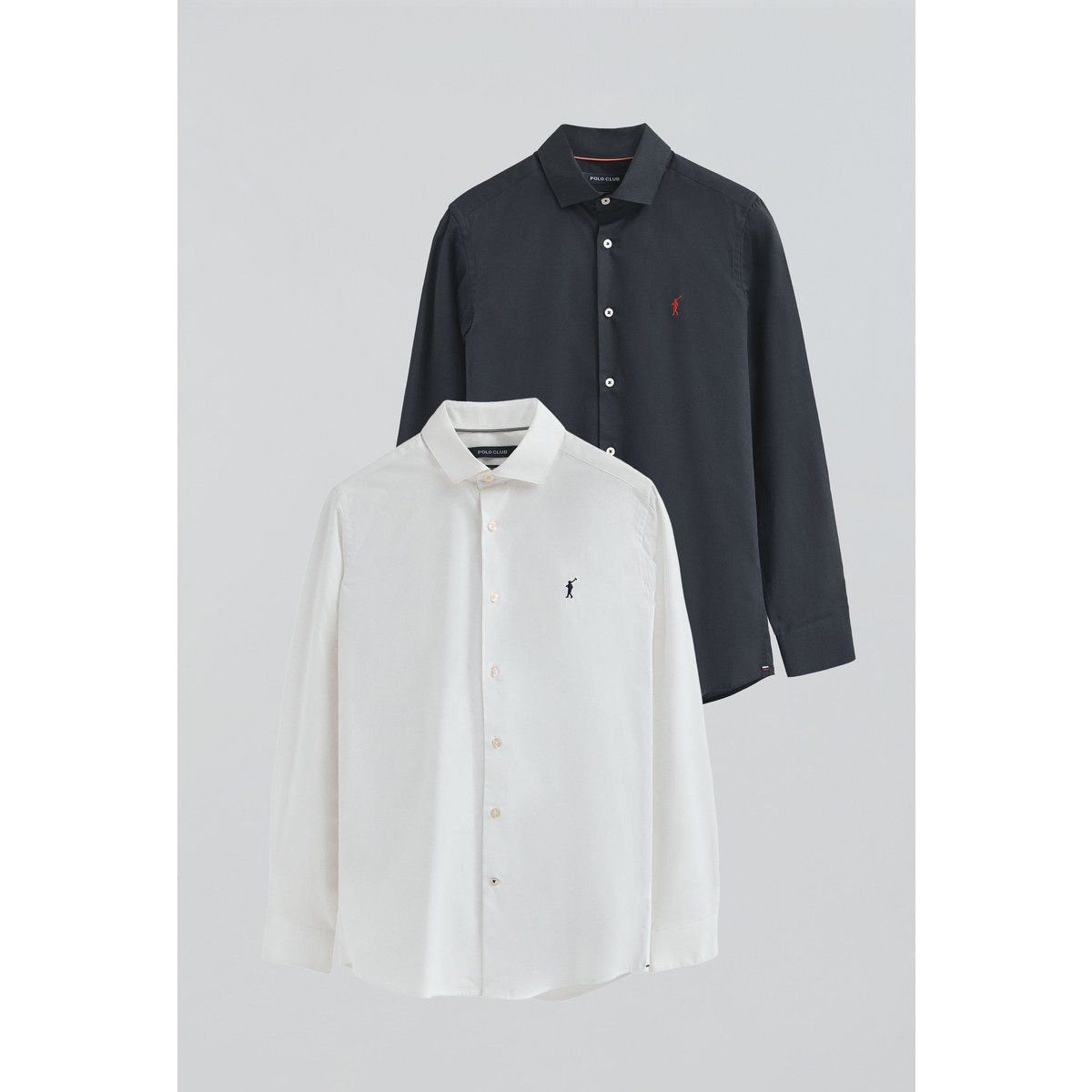 Slim Fit Popeline Hemden Zweierpack