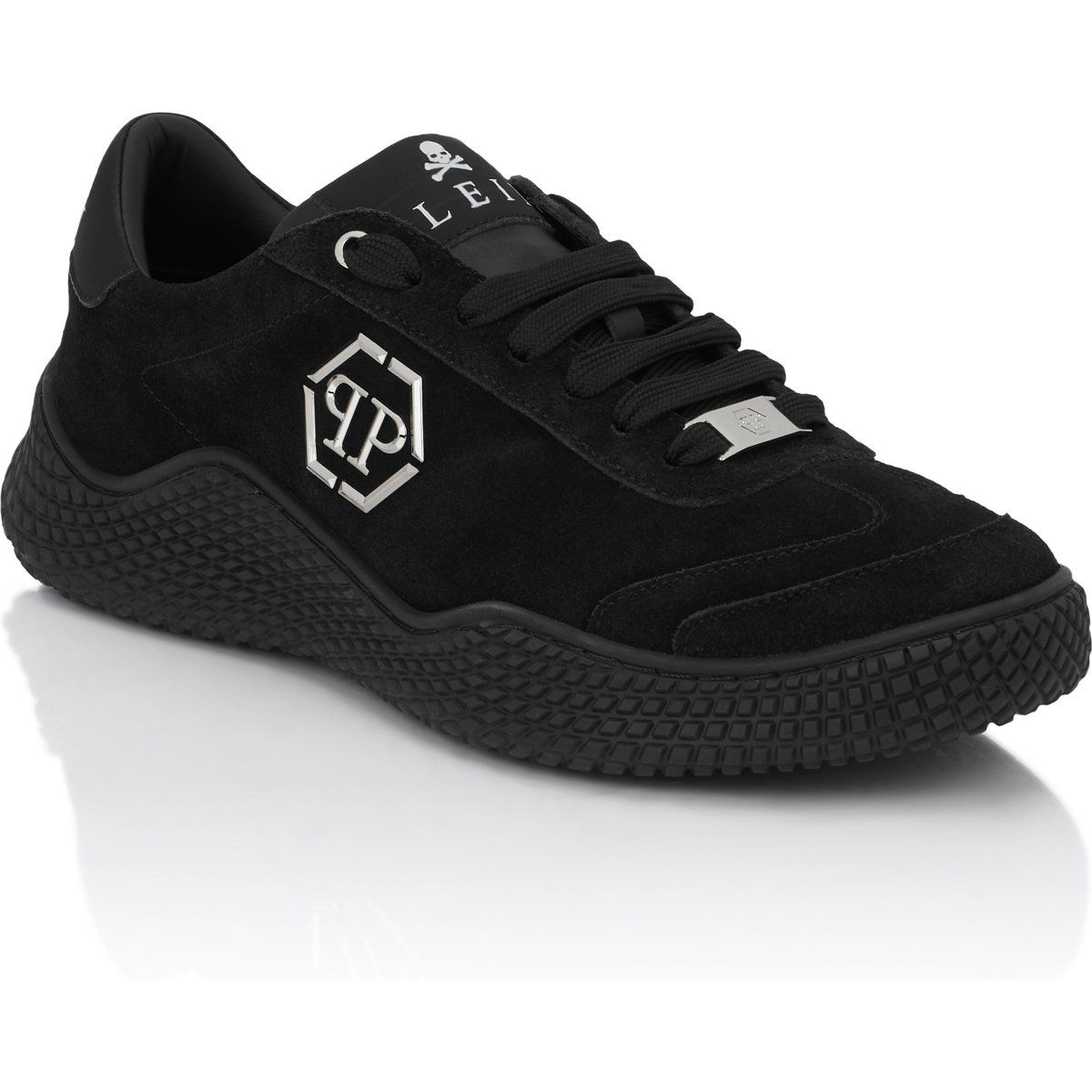 Schwarzer Wildleder-Sneaker