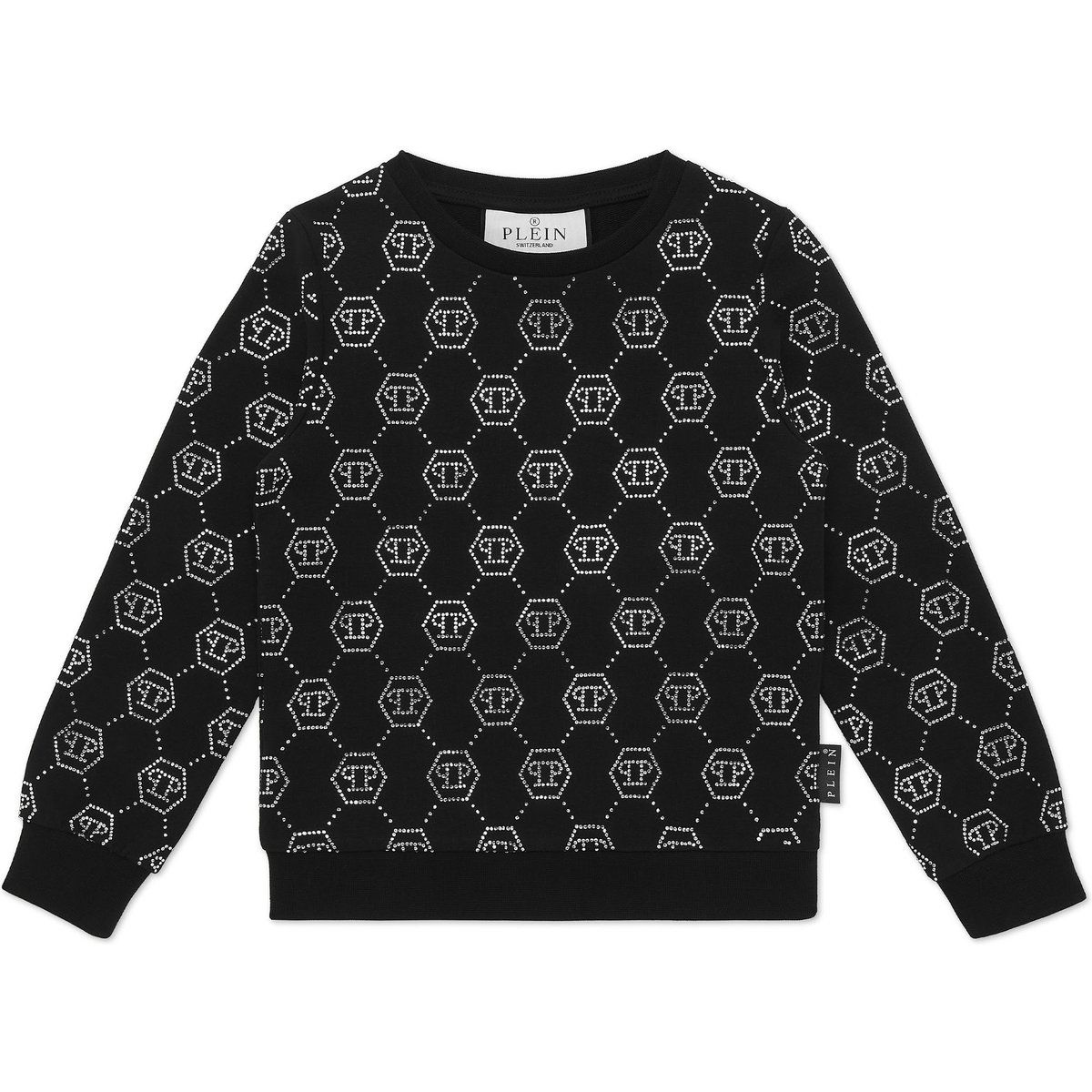 Baumwoll-Sweatshirt mit Monogramm-Logoprint