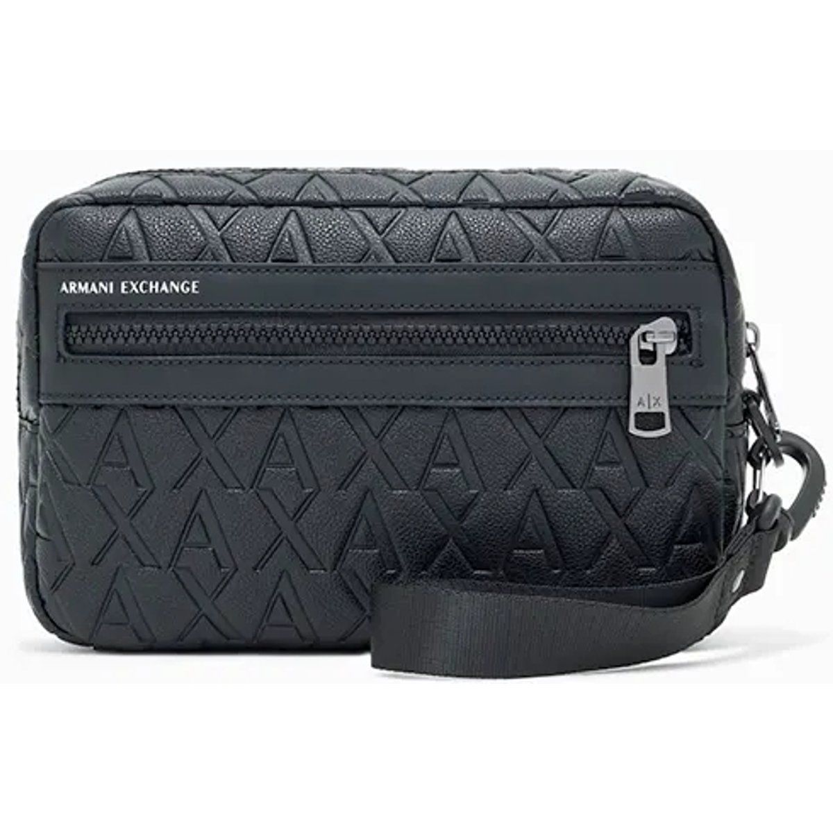 Kulturtasche mit geprägtem Logo und Riemen
