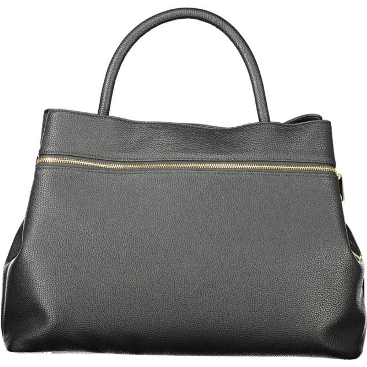 Schwarze Handtasche aus Kunstleder