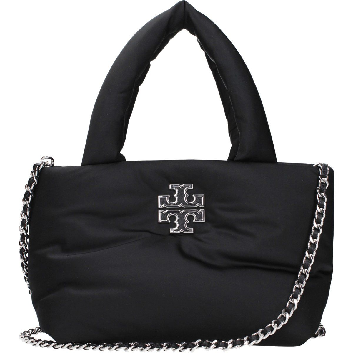 Schwarze Stoffhandtasche