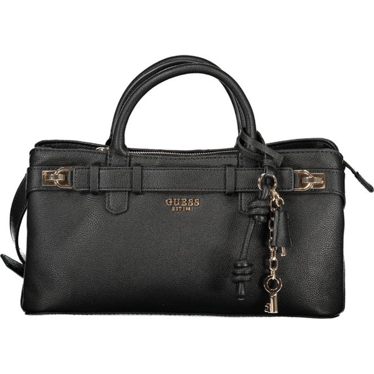 Elegante strukturierte Satchel mit Charm-Detail