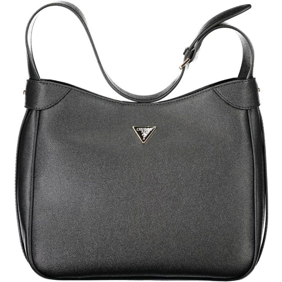 Strukturierte Schultertasche mit Logo-Detail