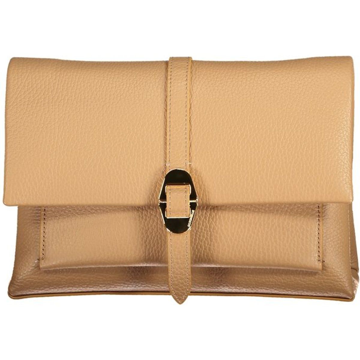 Leder-Umschlag-Clutch mit Riemen