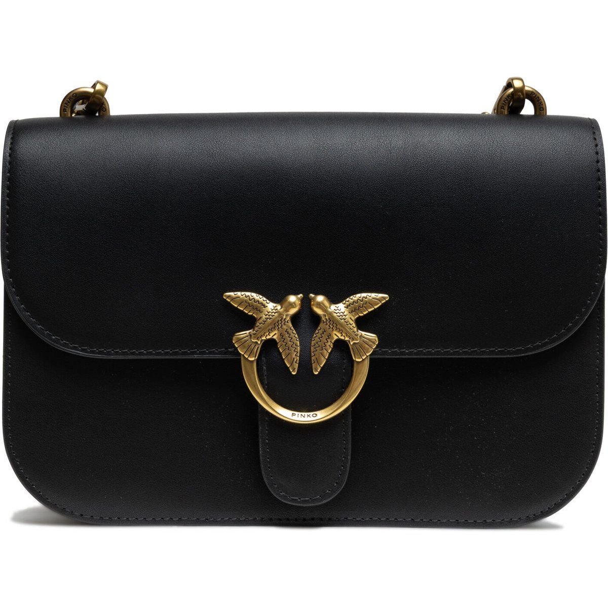 Klassische Leder Schultertasche Love Birds