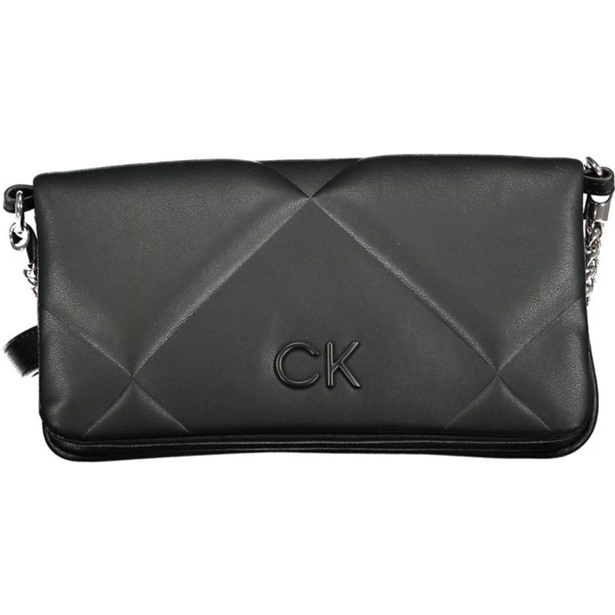 Schwarze Gesteppte Tasche mit Kettenriemen