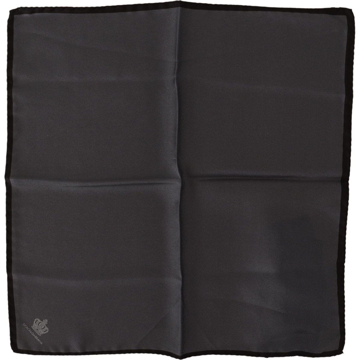 Dolce & Gabbana Gray 100% Silk Square Grey Grey 100% Silk Square Men's Maskerchief