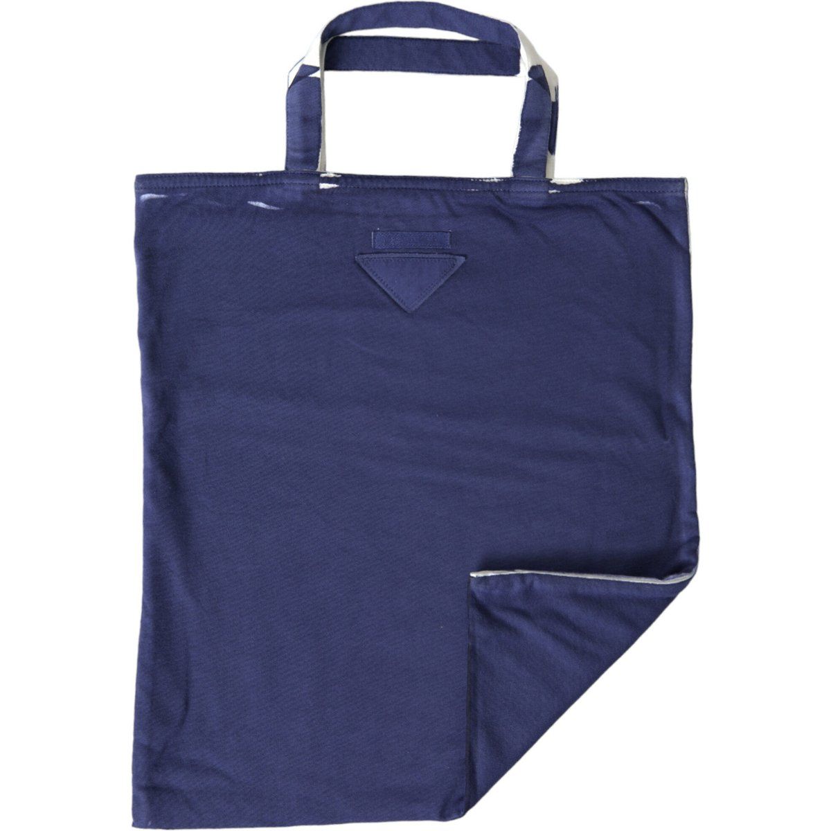 Blaue Stoff Logo Tragetasche