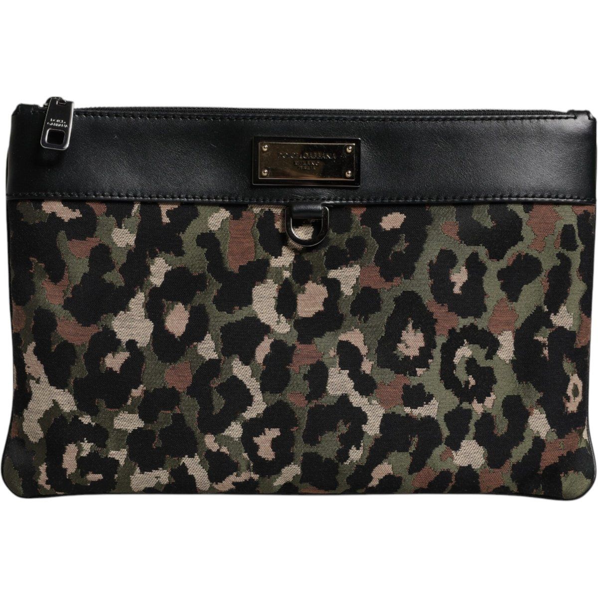 Leoparden Camouflage Jacquard Pochette