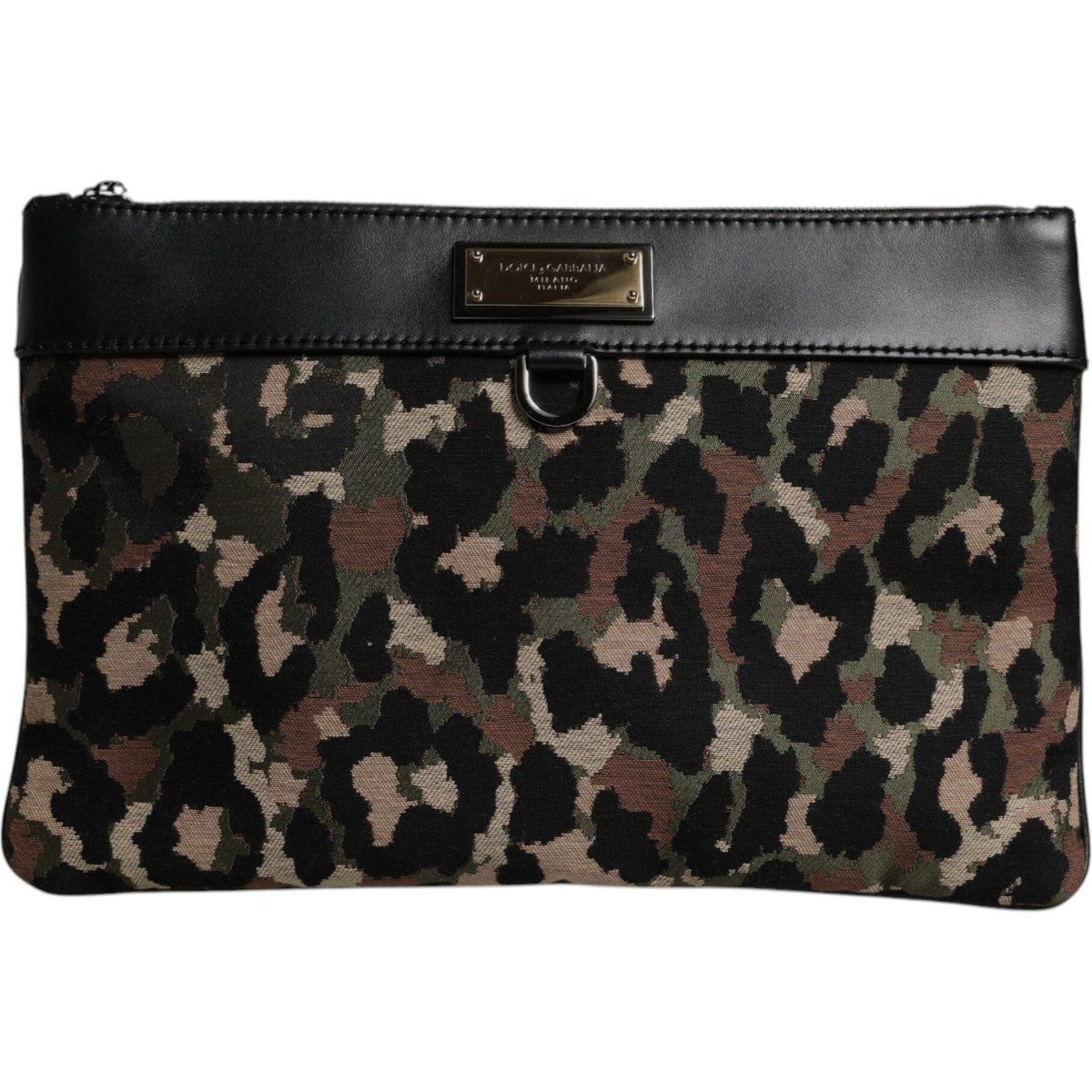 Leopard Jacquard Logo Beutel Tasche