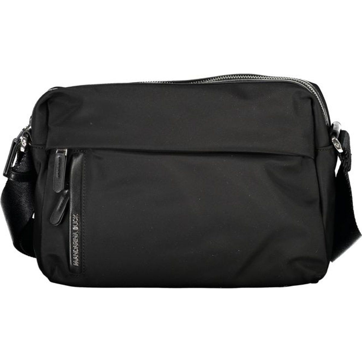 Schwarze Nylon Umhängetasche mit Taschen