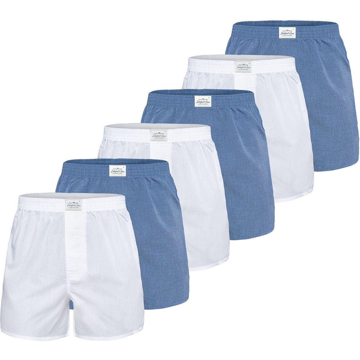 Herren Klassische Gewebte Boxershorts 6er-Pack