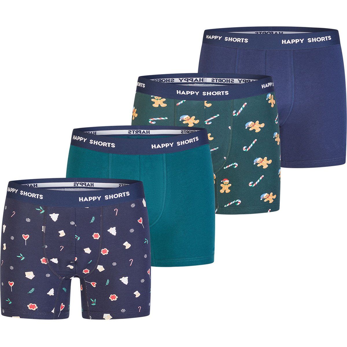 Herren Weihnachts Boxer Briefs 4er-Pack
