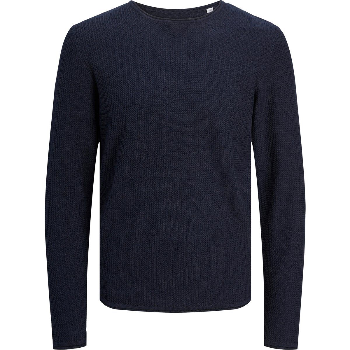 Strukturierter Strickpullover mit Rundhalsausschnitt