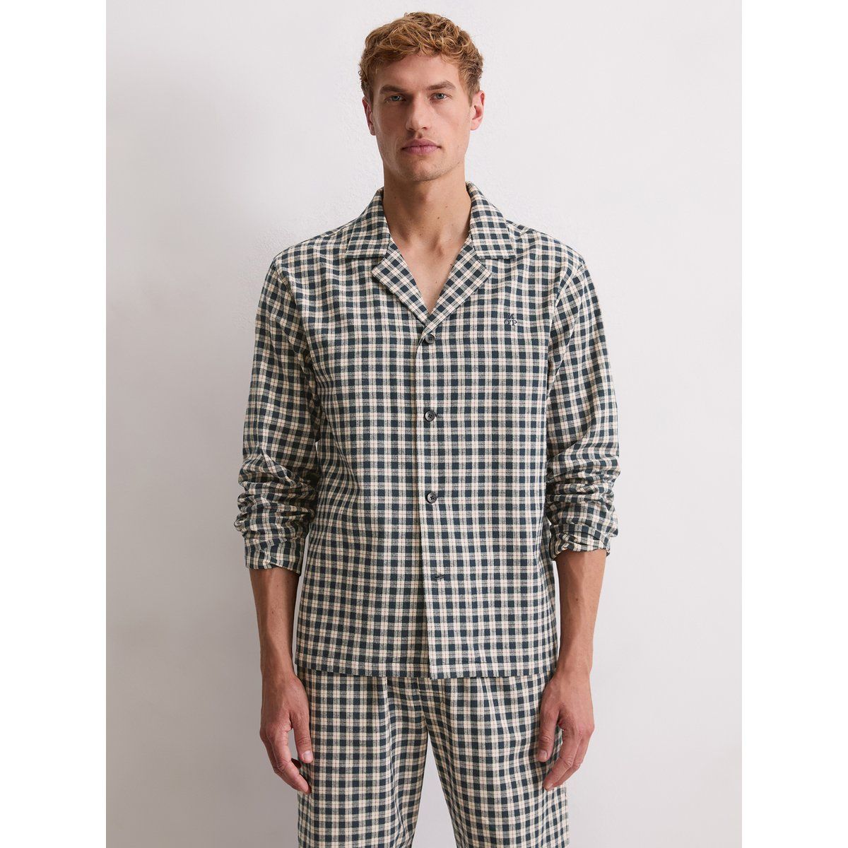 Herren Cozy Flanell Pyjama-Oberteil