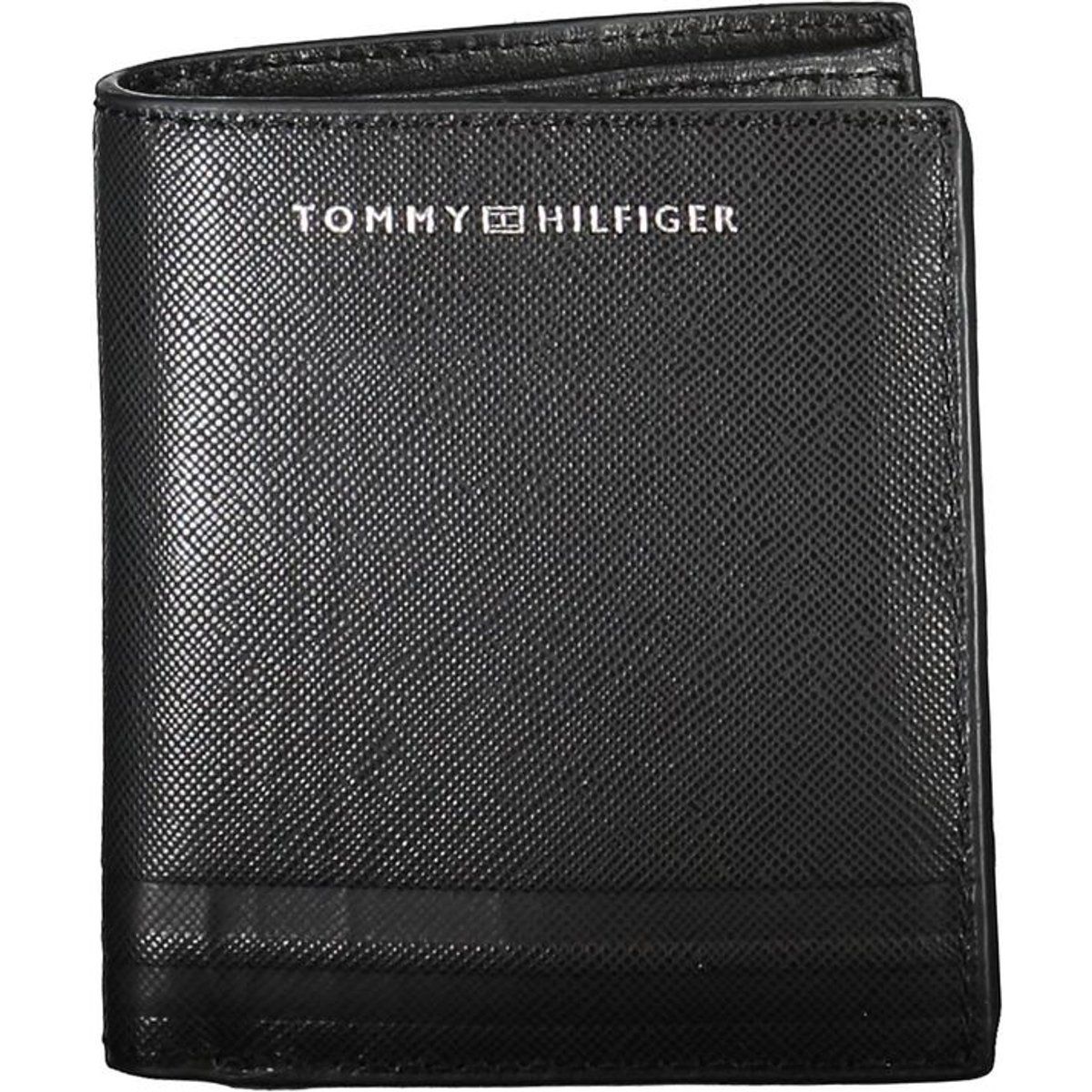 Klassische schwarze Leder-Bifold-Geldbörse