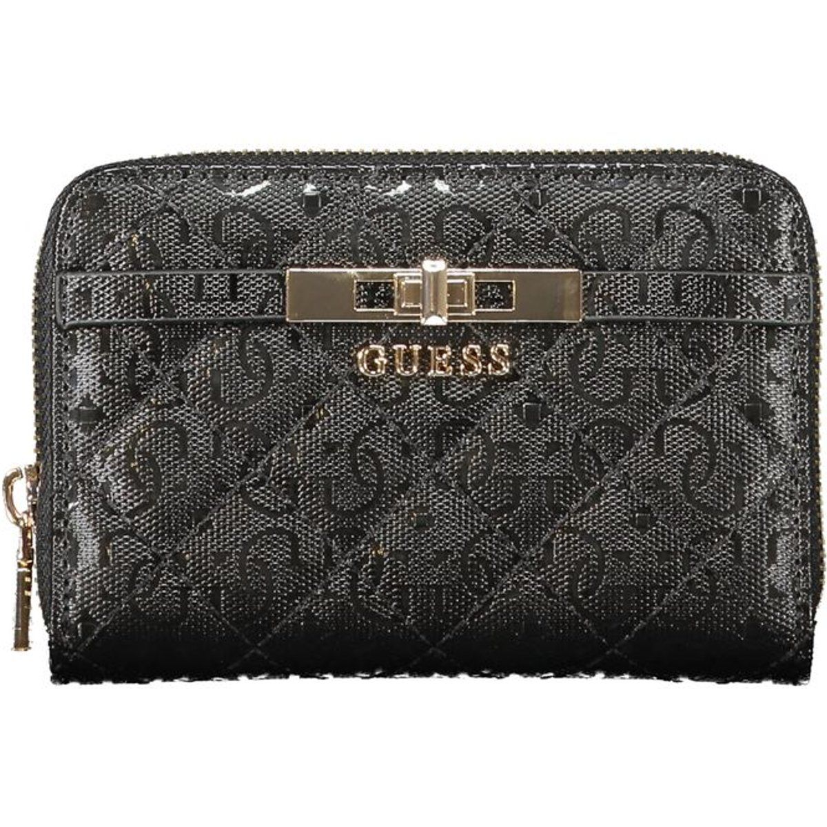Elegante, geprägte Monogramm-Geldbörse mit Reißverschluss