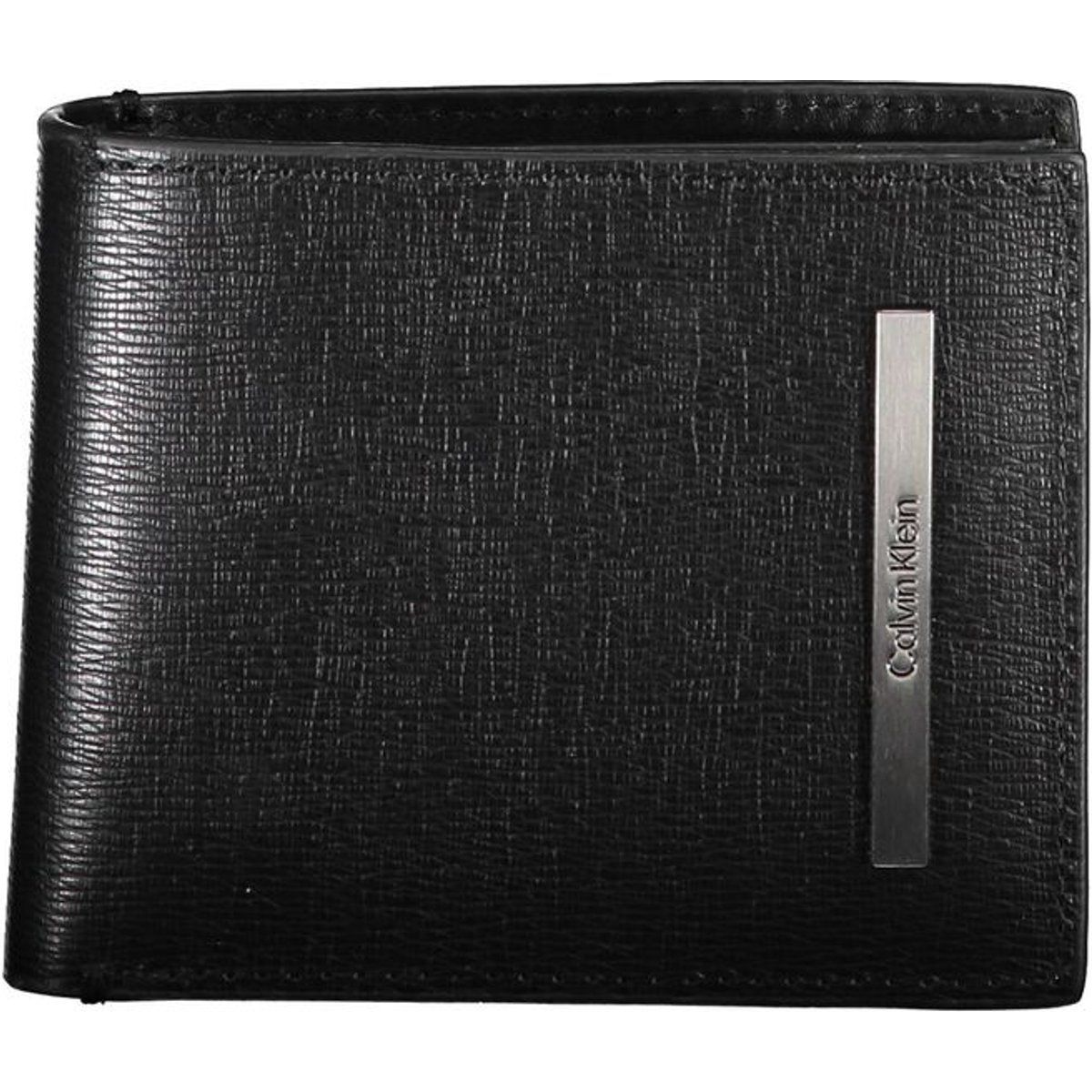 Minimalistische schwarze Bifold Geldbörse