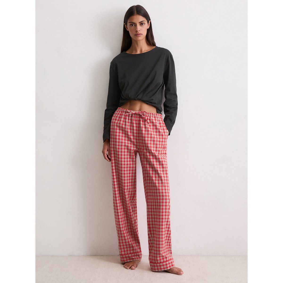 Klassische Flanell-Loungehose mit Karomuster