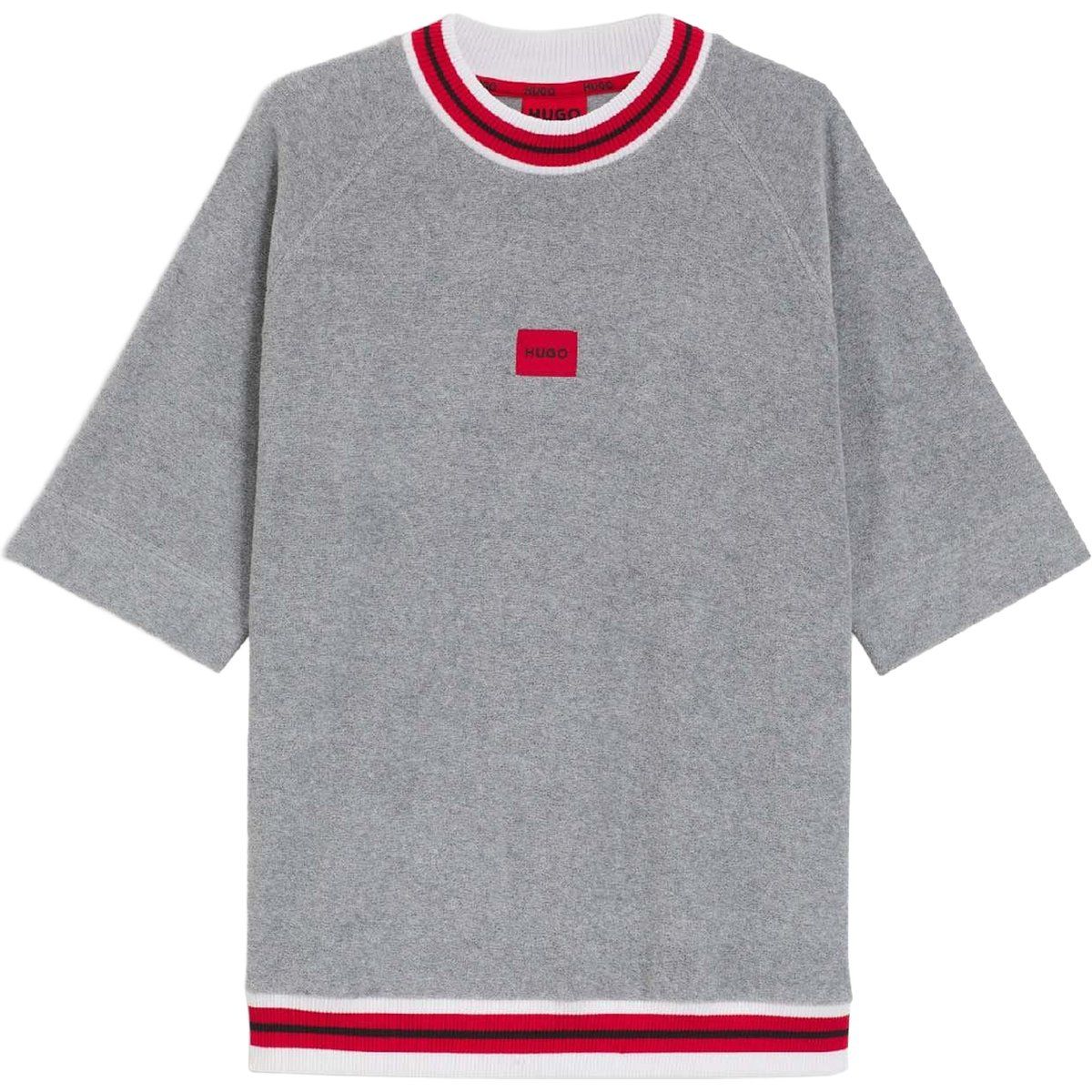 Kurzarm-Sweatshirt mit Streifenbesatz