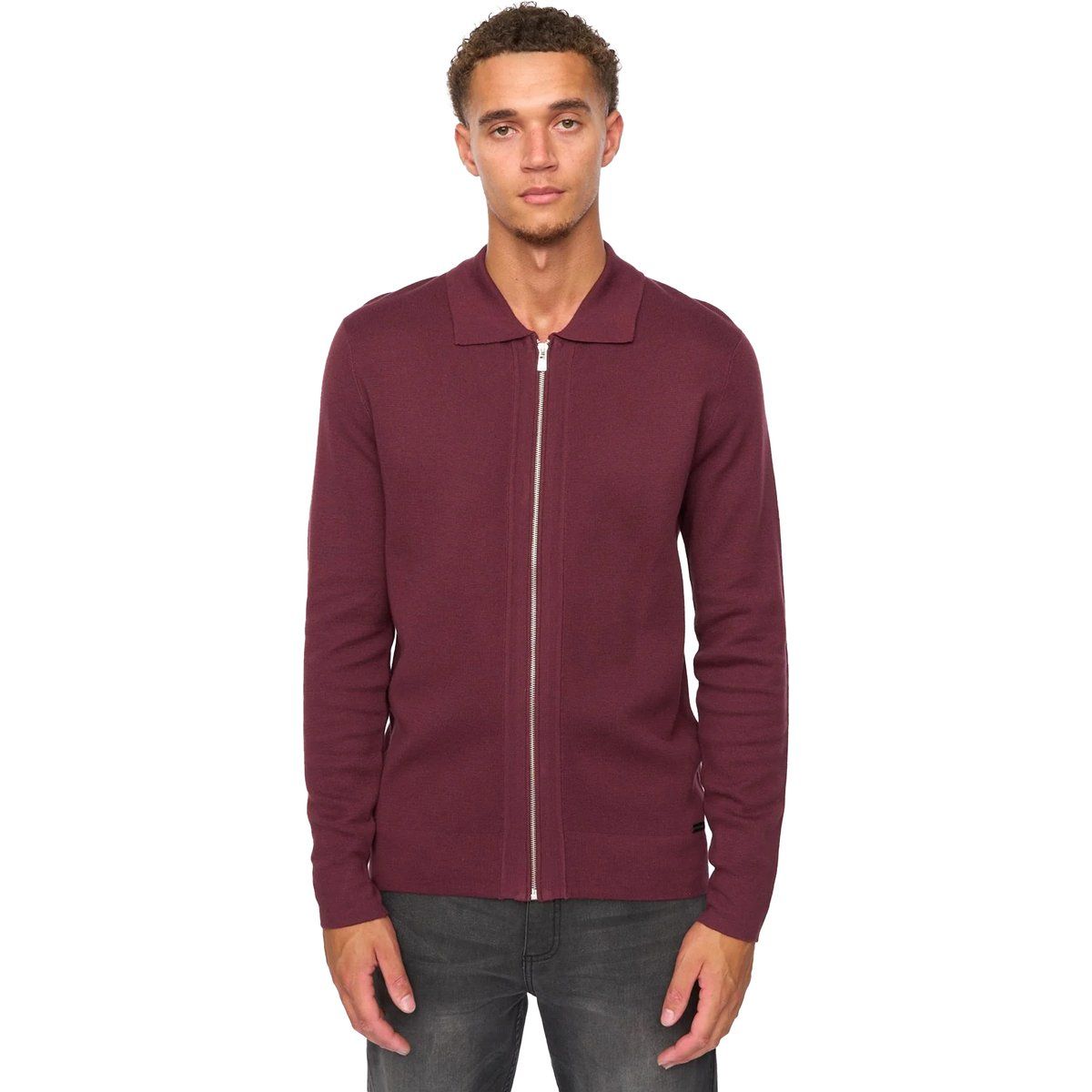 Duck and Cover - "Melfi" Pullover für Herren, Mit Reißverschluss trennbar, Jerseyware (Rosinen)