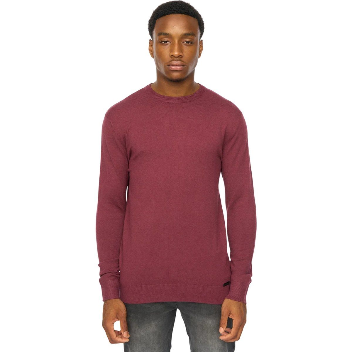 Herren Strickpullover mit Rundhalsausschnitt