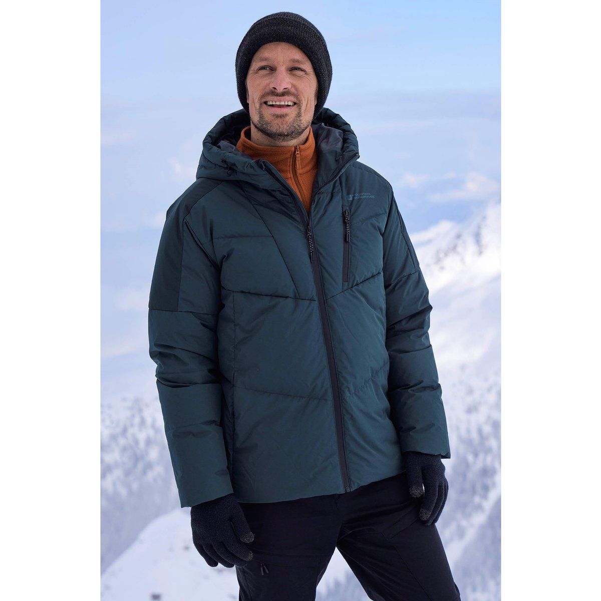 Mountain Warehouse - "Oslo Extreme" Daunenjacke Wattiert für Herren (Dunkelgrün)